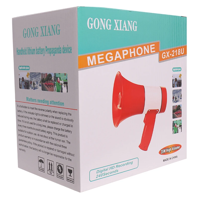 Bt Megafone 20w Portable Megafono Custom Hand Held Megaphones Cheap