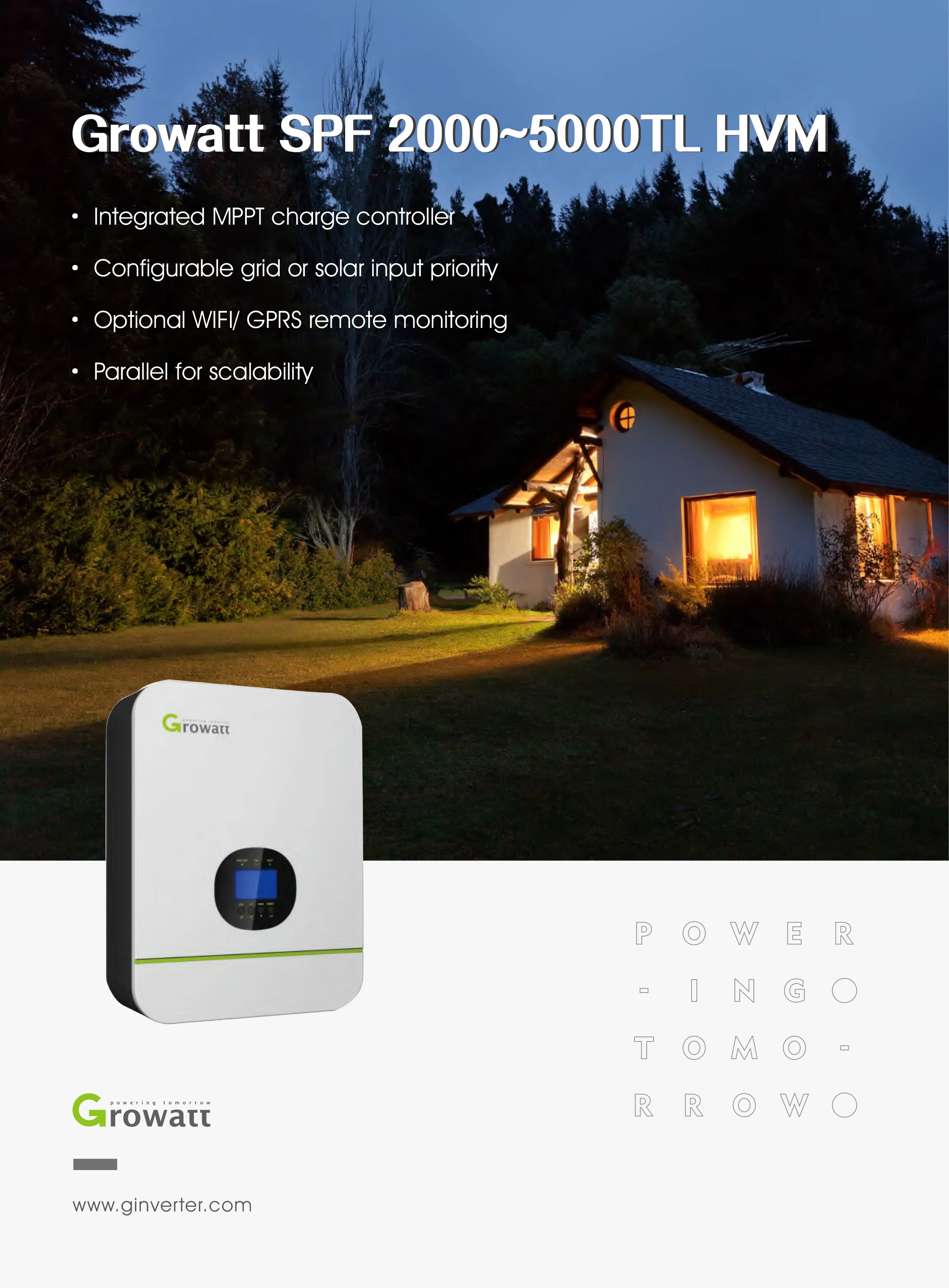 Growatt Off Grid Solar Inverter 2kw 3kw 5kw 3000 Watts 5000 Watts Spf 3000tl Hvm Spf 5000tl Hvm 7131