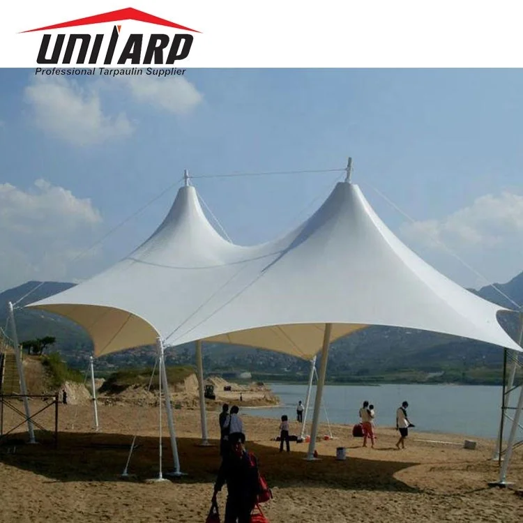 Outdoor Tent 1250gsm Blackout Stadium Roofing Materials PVC Tensile Membrane Structure