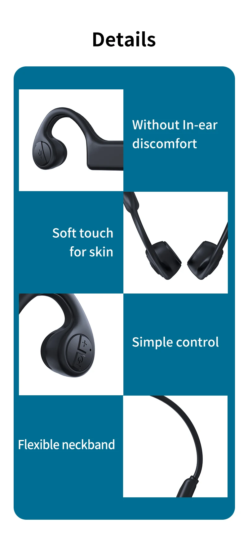 X7 Bt Bone Conduction Earbud Openear Earphones Sport Wireless Ip55