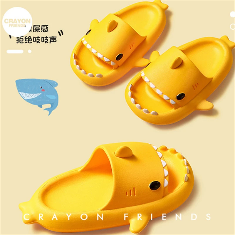 Дропшиппинг, Пользовательский логотип 2021, детские тапочки EVA, милая форма акулы, сланцы, Уличная обувь, детские легкие Мультяшные Тапочки