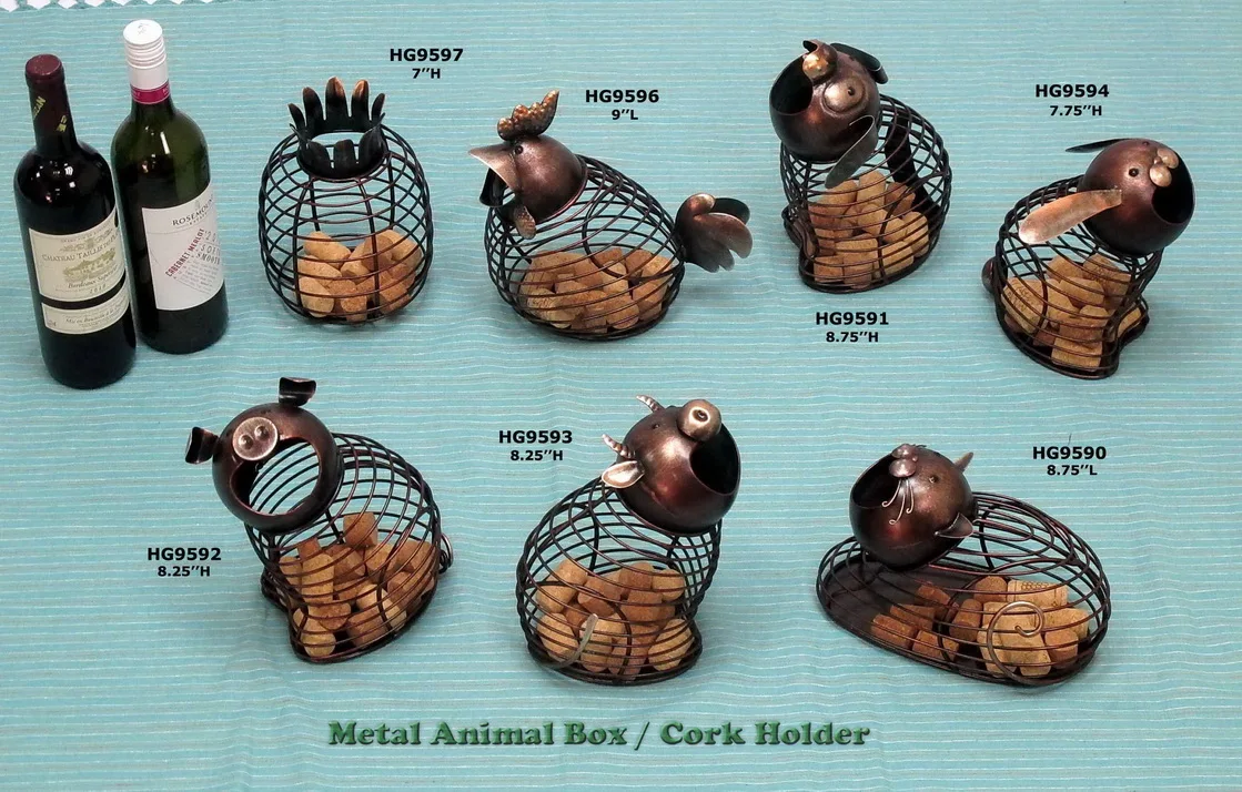 Metal Rooster Wine Cork Storage Holder Buy Wine Cork Storage Holder
