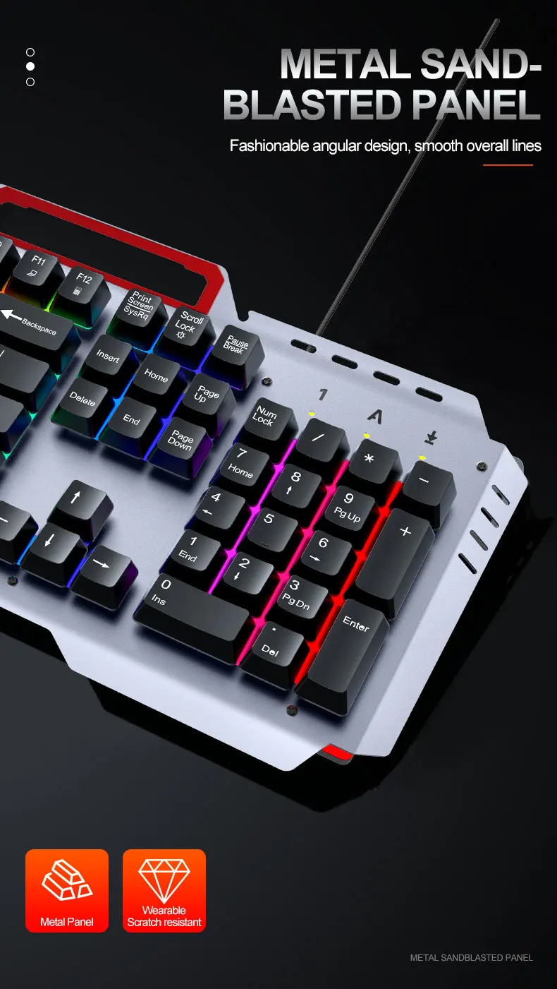 Gaming Keyboard And Mouse Set Tf600 Wired Mechanical Keyboard Rgb Backlight Computer Game
