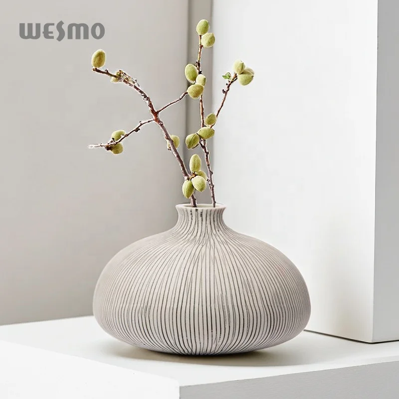 Living Wabi-sabi Ceramic Vase Decoration Table Ceramic Decoration Ceramic Factory Wholesale Flower Vase for Home Decor