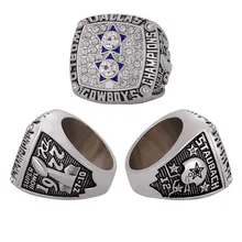NFL 1977 Dallas Cowboys Championship Ring Gold/Silver Eco Friendly Men's Alloy Diamond Set Ring Jewelry Customization Wholesale