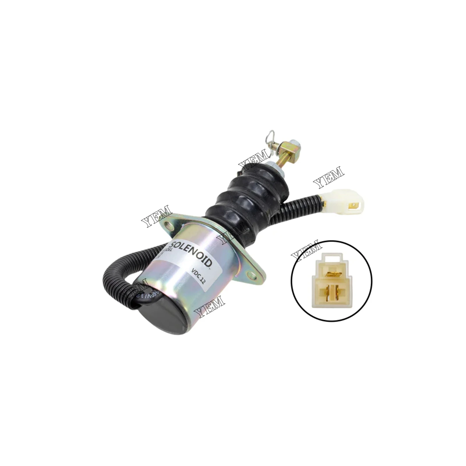 Fuel Shutoff Solenoid AM876416 AM882277 for John Deere Tractors 670 770 870 970 Engine Repair Kit