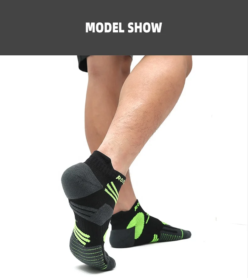 Factory Trade Anlkle Running Socks Nylon Cotton Anti Slip Breathable Ankle Sports Socks Terry Cloth Professional Running Socks