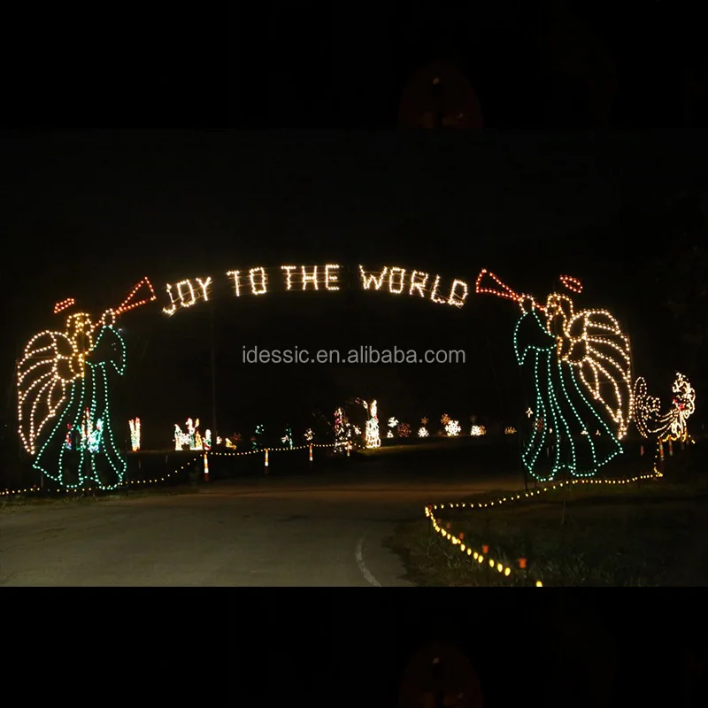 Outdoor Heart Shaped LED Light Arch Wedding Entrance Lighting for Party Decoration