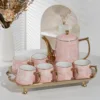 Hand-painted pastel electroplated high feet plate