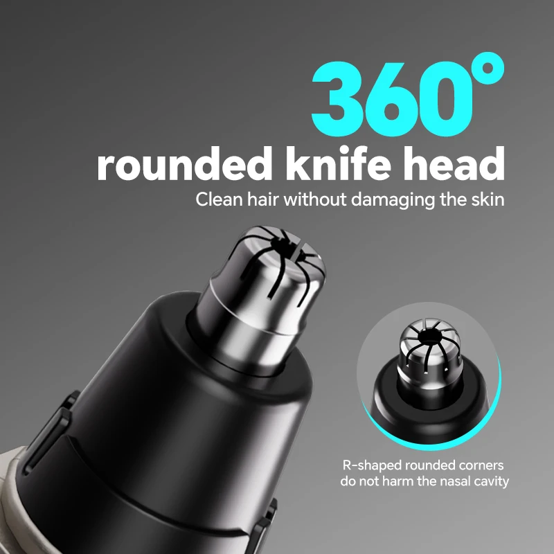 Rechargeable Four-in-One Grooming Kit for Nose Sideburns Eyebrows Ear Hair Trimming for Household Car Garage Use manufacture