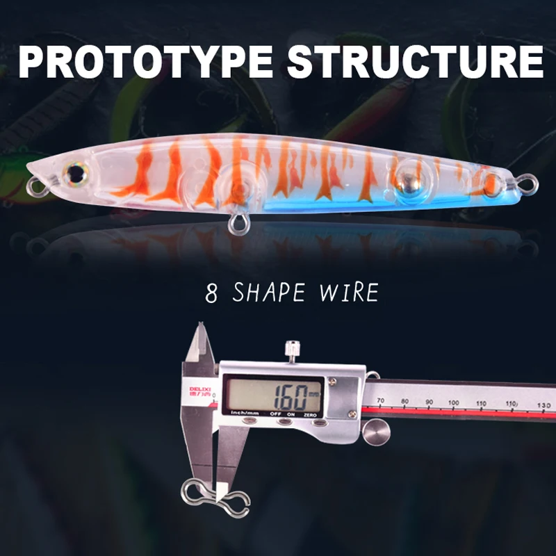 Floating Popper Lure Japan Hard Fishing Lures 3D Fish Eyes Fishing Pencil Bait Fishing Accessories Stick Bait Hard Lures Factory