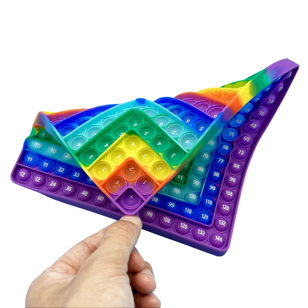 Rainbow Silicone Squeeze 12x12 Math Multiplication Board preview 5
