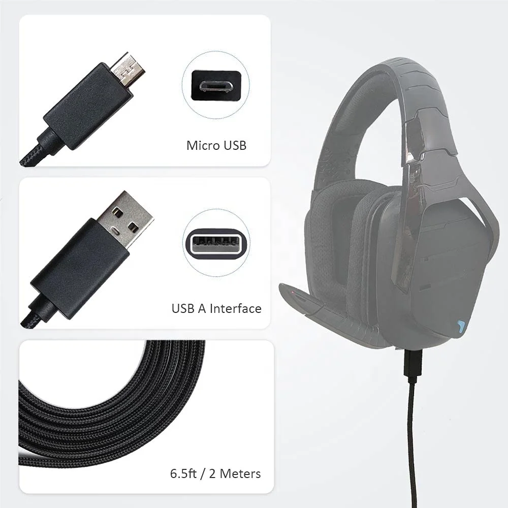Audio Cable Logitech G633 Artemis Spectrum Cable Micro Usb