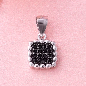 POLIVA Women's Fashion 925 Sterling Silver Pendant Rhodium and Gold Plated with Black Onyx Stone Lovely Style for Gift