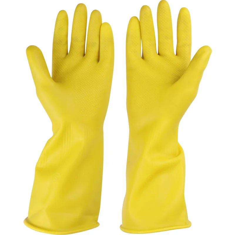 Long Non-slip Latex Gloves 12 Inches Long Rubber Household Latex Gloves ...