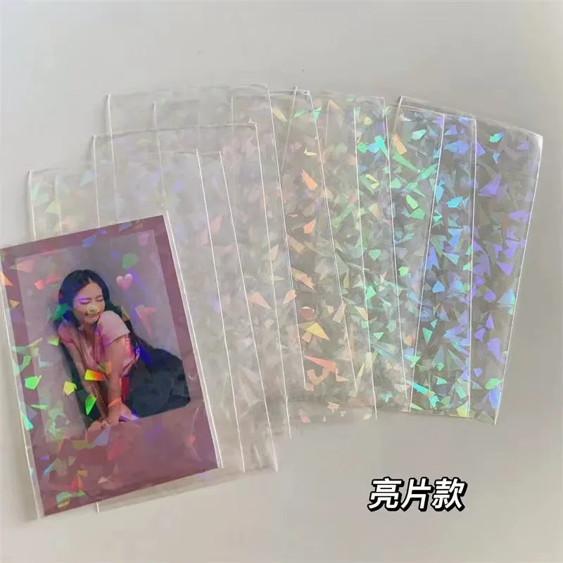 Double Clear Holographic Card Sleeves Gift Card Holder for Collectible  Photocards for Paper Crafts
