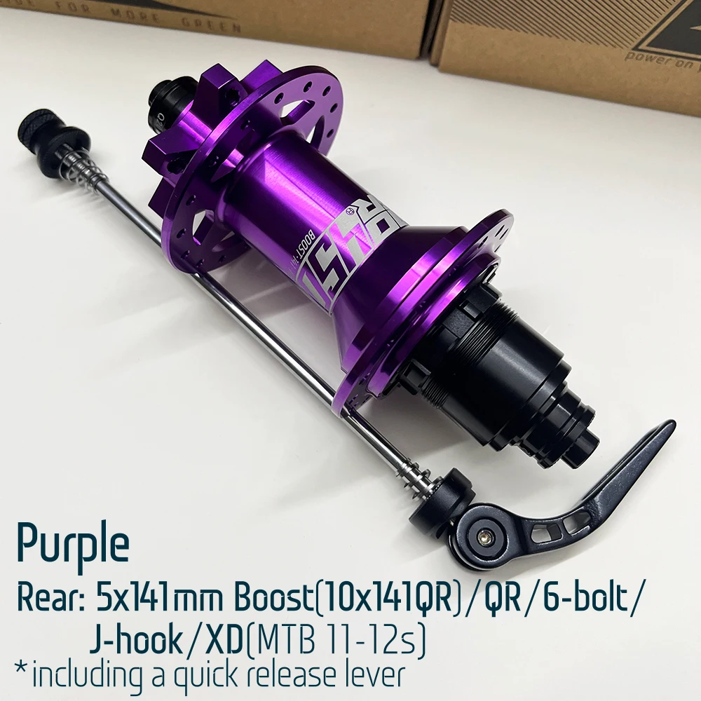 Koozer 450 Rear Hub 120 Clicks, 28H, Cr-Mo Steel Axle, HG/MS/XD