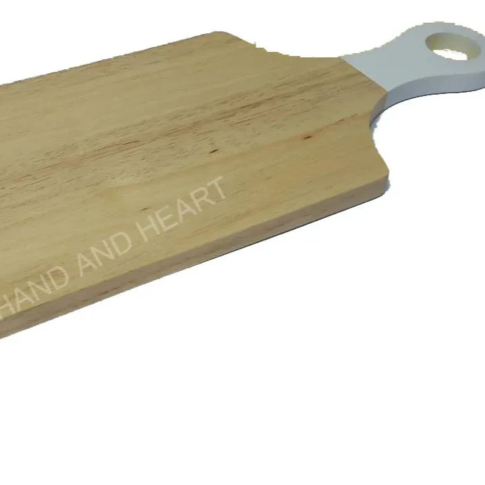 Wooden Houseware Rw Rect Cutting Board W/color Handle Color Natural
