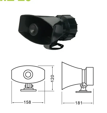 Saipwell 12 В 20 Вт Автомобильная моторная сигнализация электронная сирена для охранной