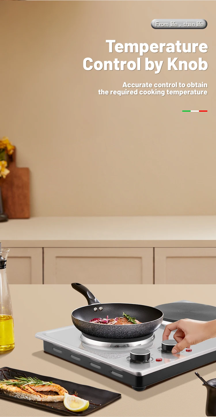 Jamaky 1500+2000w Portable Hot Plate Kitchen Appliances Electric Double