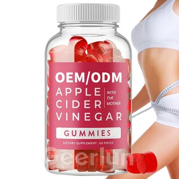 Wholesale ACV with Mother Oaganic Supplements Max Strength Apple Cider Vinegar Plix Gummies for Weight Loss Slimming