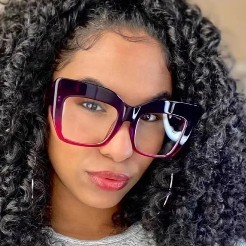 GGNQ9285 New Fashion Make up Oversized Glasses Optical Frame clear Lens  Sexy Cat Eye Glasses Women