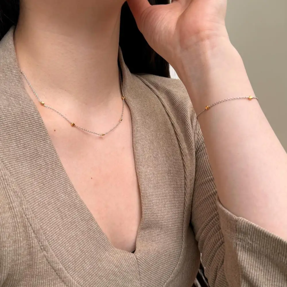KAKODIY luxury latest fashion jewelry 925 sterling silver 18K gold hypoallergenic heart bracelet detail 7