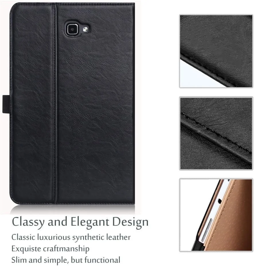 product stand protective case for samsung galaxy tab a 101 tablet with multiple viewing angles and document pocket laudtec-8