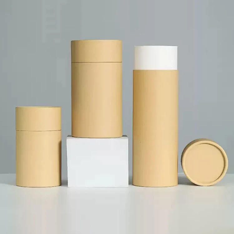 Custom Printed Modern Design Paper Tube Packaging Cylinder Cardboard Tube Cosmetic Packaging