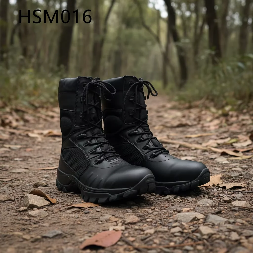 HY,Плеатоу Тренинг Високоеластична ПУ+гумена изнутрашња сула Тактичке ципеле САД Пазар Популарни без ознаке Црне/сврде патролске ципеле ХСМ016