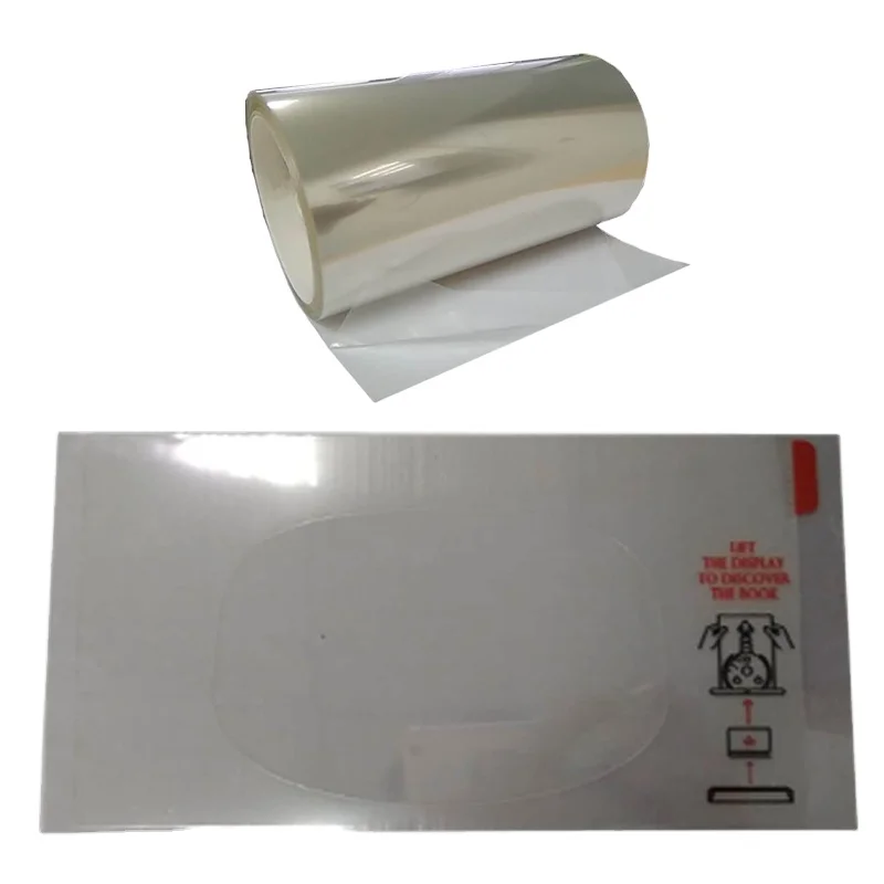 Deson Blank Box Plastic Protective Film Cut Package Seal Label Sticker Transparent Sticker Adhesive Sticker