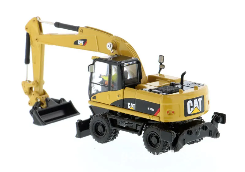 1/87 CAT M318D ホイールショベル 特別セット DM 1/87 Diecast Alloy Simulation Cat M318D Wheel Excavator