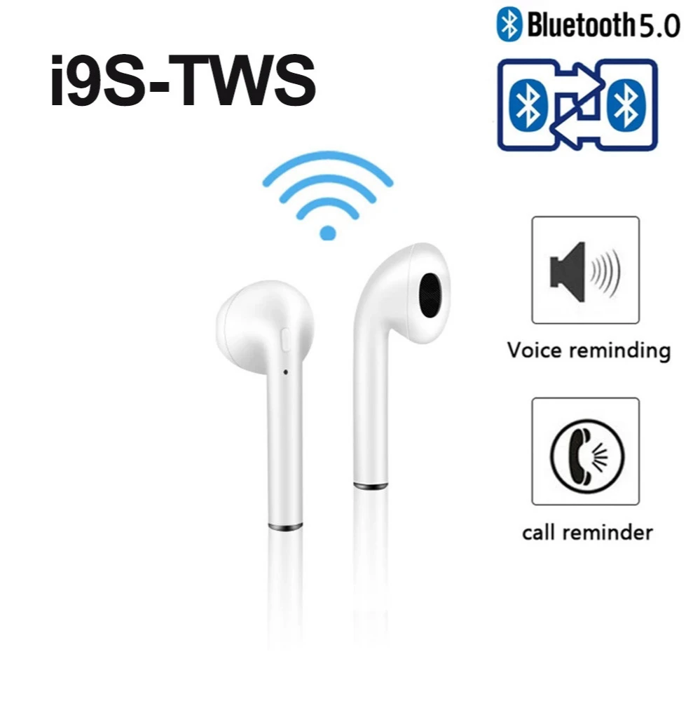 i9 Tws Wireless Head phones Blue tooth 5.0 Earphones music Bluetooth head phones With Mic Charging Box Headset for all phones - ANKUX.COM