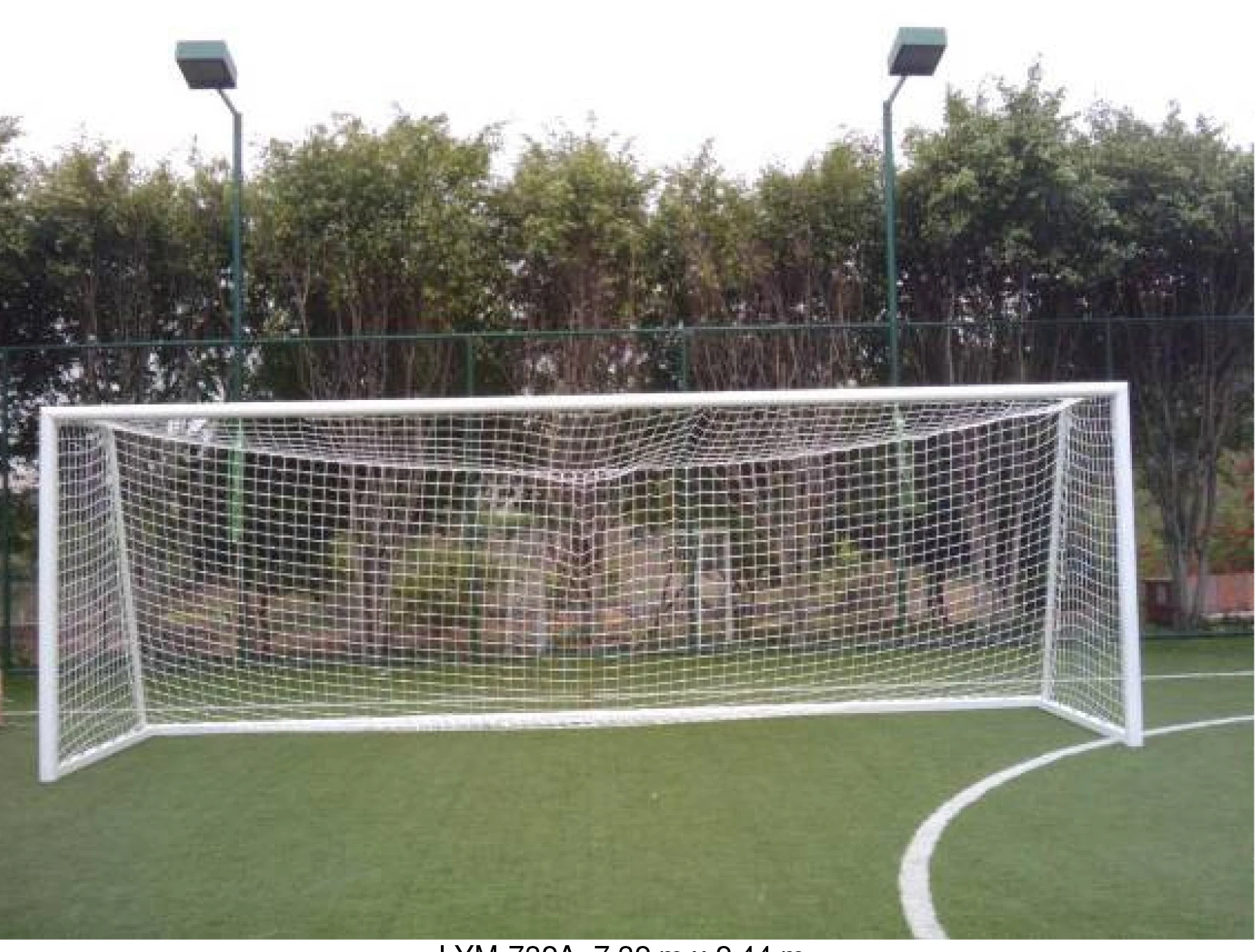 プロフェッショナル全アルミサッカーゴール（車輪付き）7.32M x 2.44M