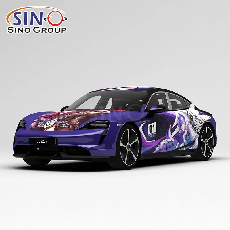 Wholesale Custom Design Car Vinyl Sticker Films Vinyl Foil Cartoon Texture Gradient Auto Wrap Vinyl With Digital Printing