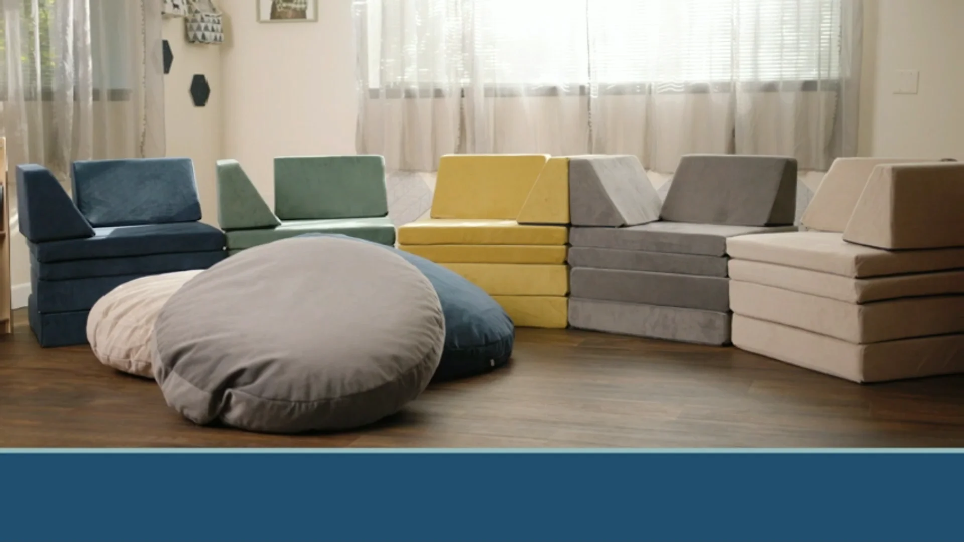 Hot Sale Oem Kids' Sofa Nugget Kids Couch Memory Foam Children Sofa