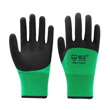 High Quality foam Latex coated nylon spandex safety glove garden gloves for work wear construction gloves