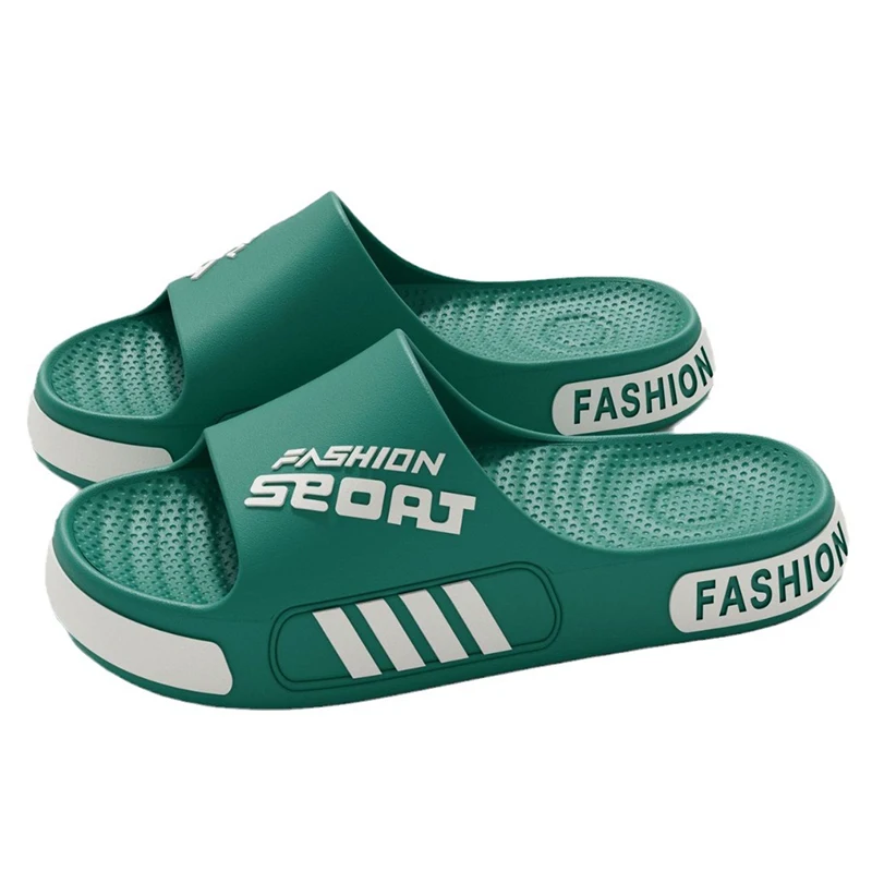 Plus Size Unisex Sports EVA Slides Cushioned Comfort Beach Slippers Slides Fashionable Mens Slippers