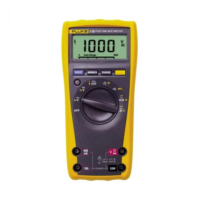 Manual and Automatic Ranging Ergonomic case with Integrated Protective Holster Series Digital Multimeters Fluke 179