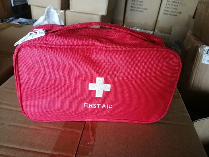 Custom LOGO Emergency Oxford Zipper Medical Bag Empty Survival First aid Pouch Handled Bag supplier