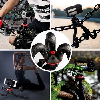 Portable Flexible Octopus Stand for Smartphone Dslr Vlog Tripod for Gopros Camera Cellphone 2 in 1 Tripod Stand detail image