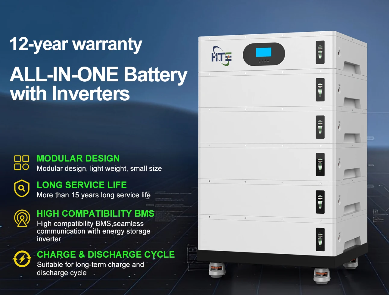 New Stack Series Lifepo4 200ah Battery 10kwh 20kwh 30kwh 6500 Cycle Times 48v 200ah Lithium Solar Energy Storage Battery factory