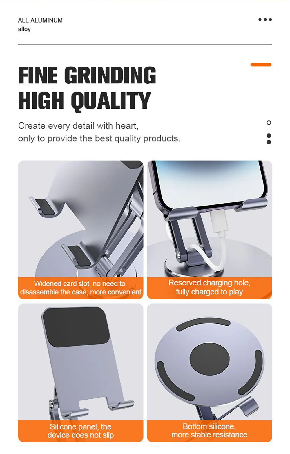 Phone Holder Adjustable Trendy Flexible Universal Mobile Stand Rotating 360 Foldable Stands  Sjj002 Laudtec supplier