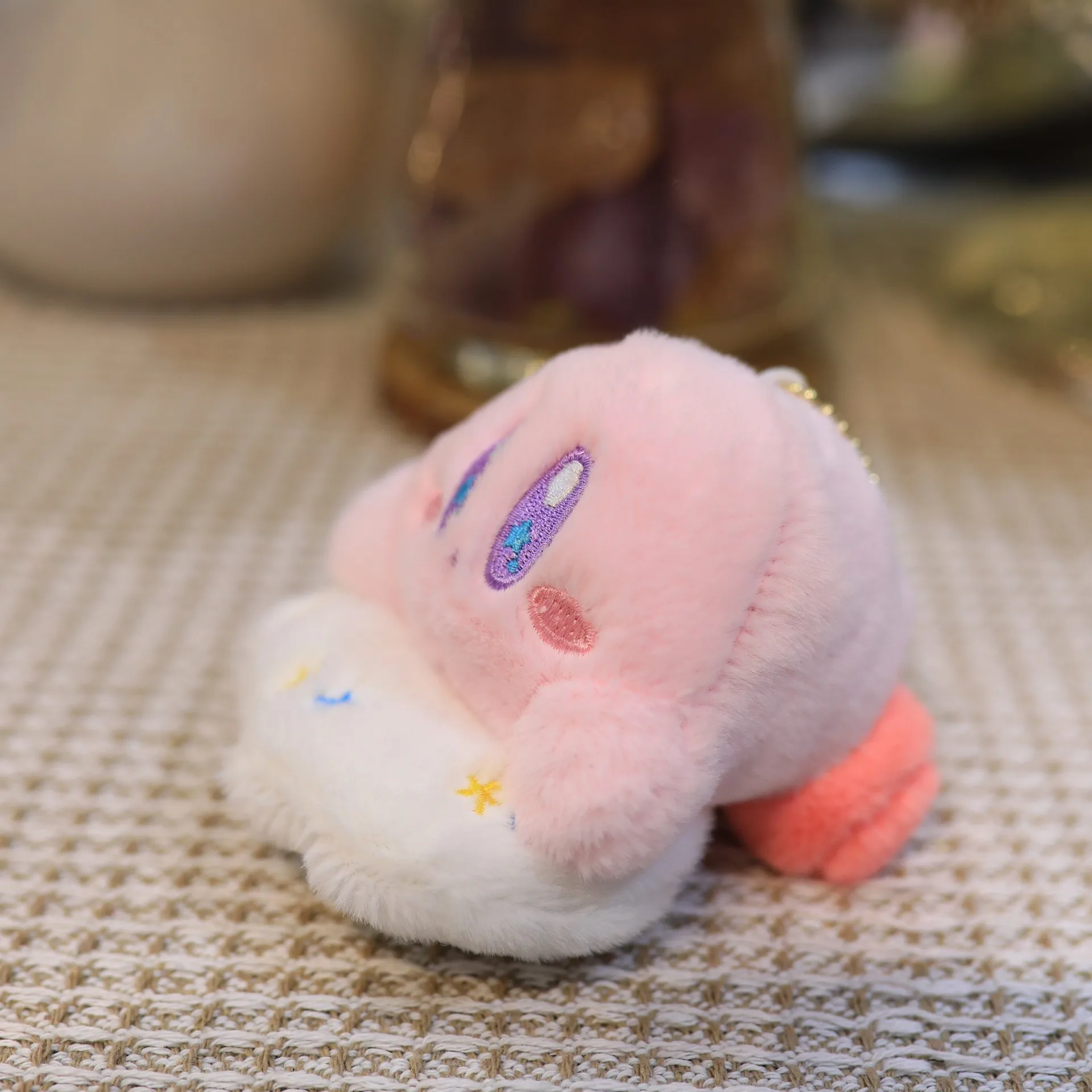 Kawaii Cute Cloud Kirby Plush Keychain Banana Pendant Toy