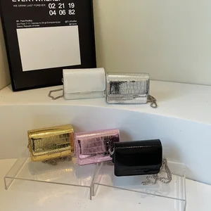 Women Shoulder Handbags Stone Pattern PU Leather Trend Designer Chain Hasp Bags Coin Purse Mini Single Square Shoulder Bag