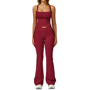 Naked Feel High Waist Yoga Set Lightweight Quick Dry Tummy Control Leggings Sports Bra Shorts Gym Fitness Workout Set