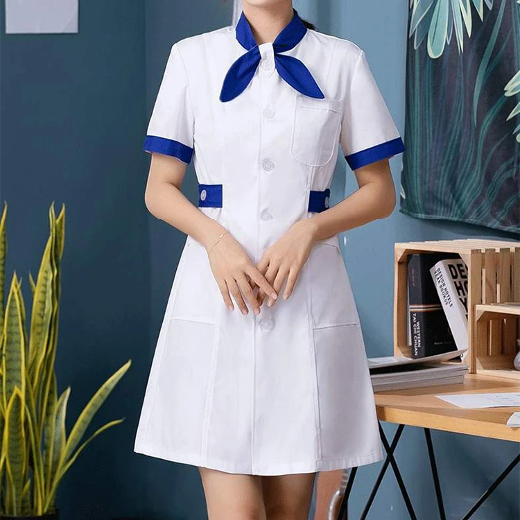 Top Supplier Custom Short Sleeve White Clinic Doctors Medical Scrub Uniform Dress Overall for Women Top Supplier Custom Short Sleeve White Clinic Doctors Medical Scrub Uniform Dress Overall for Women