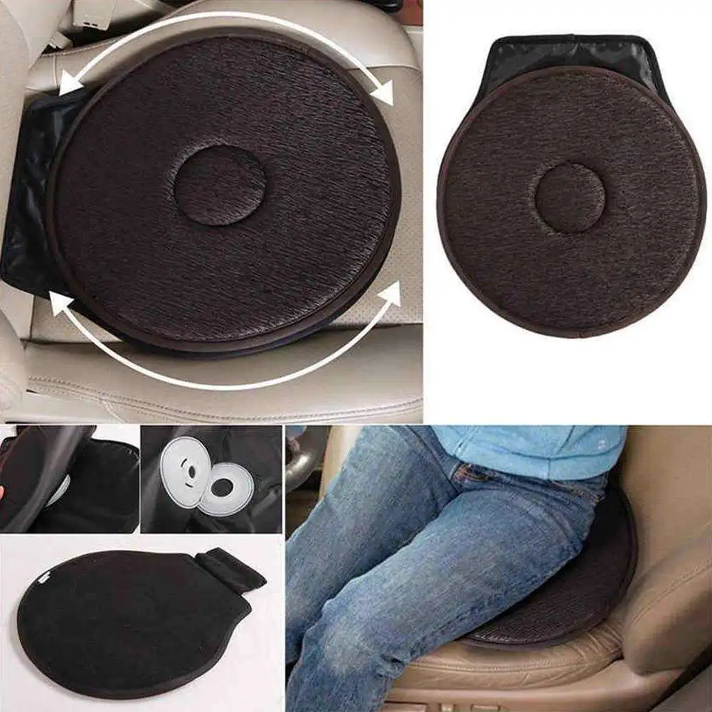 Portable Swivel Cushion 360 Degree Rotating Car Chair Seat Cushion Mobility Aid Chair Seat Revolving Cushion Memory Foam Mat