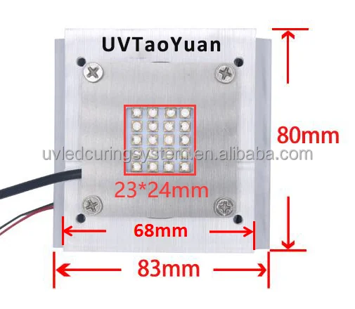 High Power 60 90 120 Degree Focused Big Lens UV LED Curing Light 365nm ...