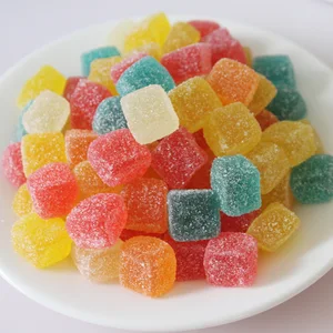 2.5kg Sour Cube Fruit-Flavored Gummy Candy Mixed Sand Fruit-QQ Soft Candy with Bulk Packaging